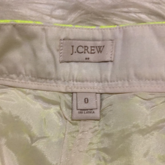 J Crew Bright green Embroidered Floral design shorts sz 0 - Picture 3 of 8